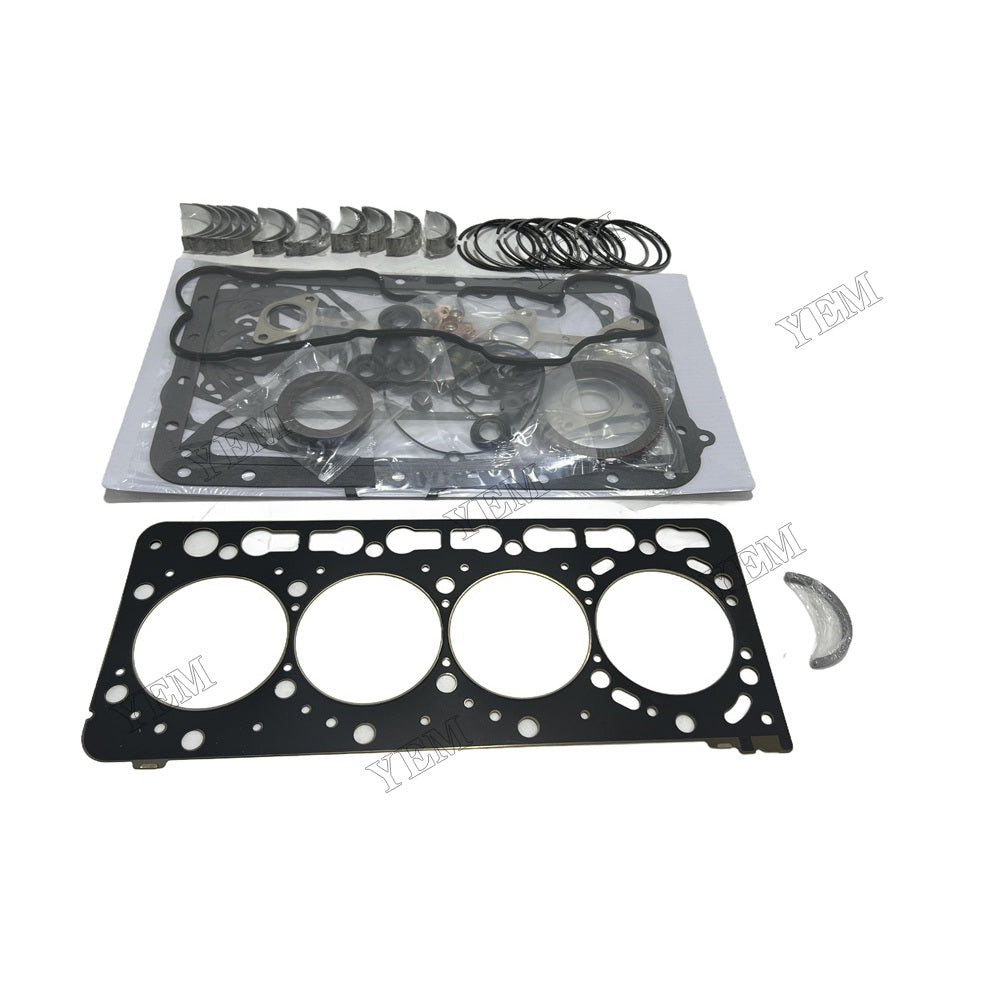 12V Piston ring set Gasket kit Crankshaft and Rod Bearings Set For Kubota C3.8 Engine Foe Caterpillar