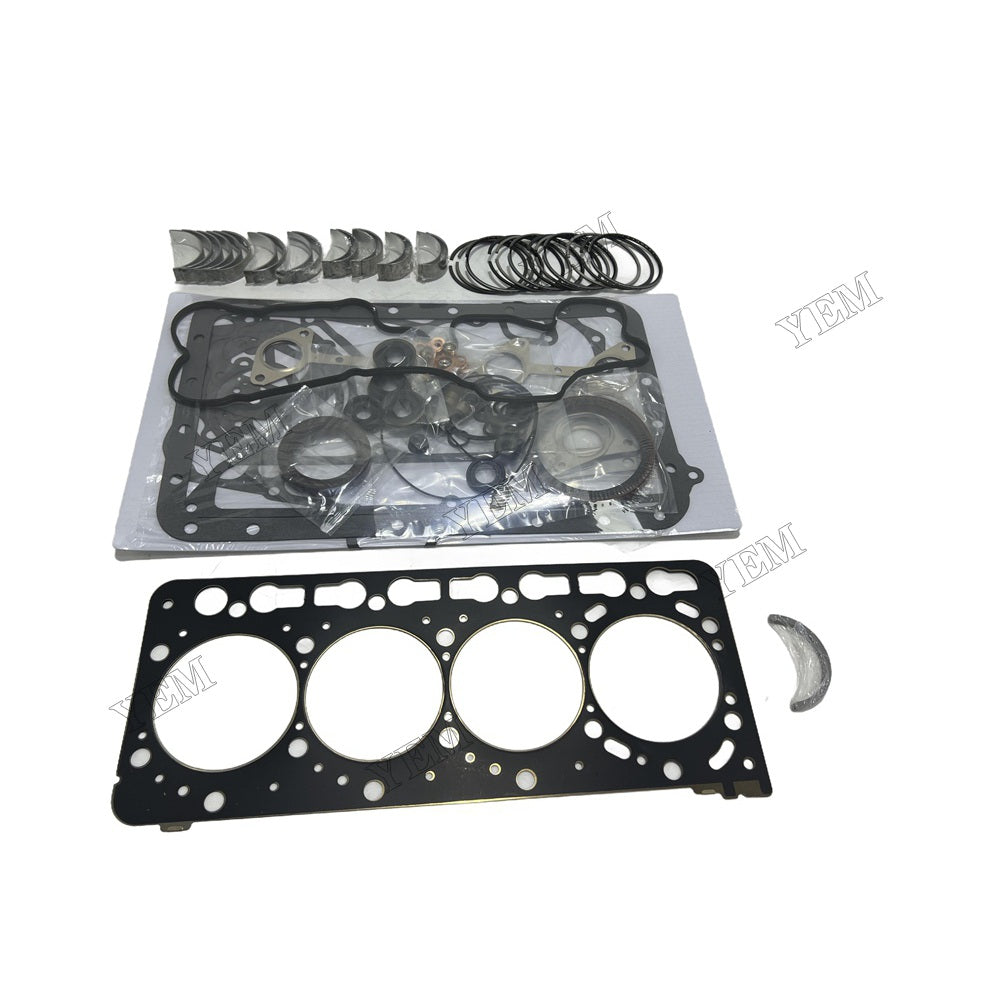 12V Piston ring set Gasket kit Crankshaft and Rod Bearings Set For Kubota C3.8 Engine Foe Caterpillar