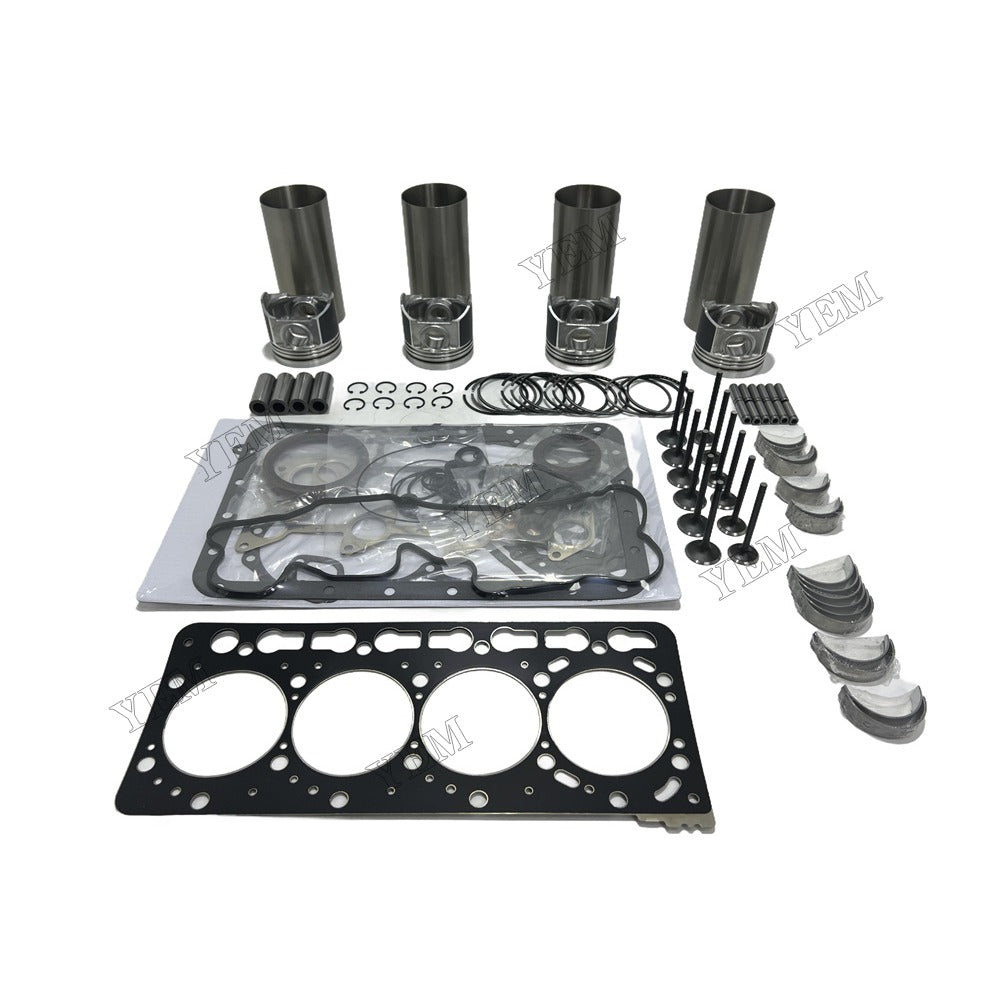 12V Engine Overhaul Kit Main And Rod bearings Gasket Set Valve Guide For Kubota V3600 Engine Foe Kubota