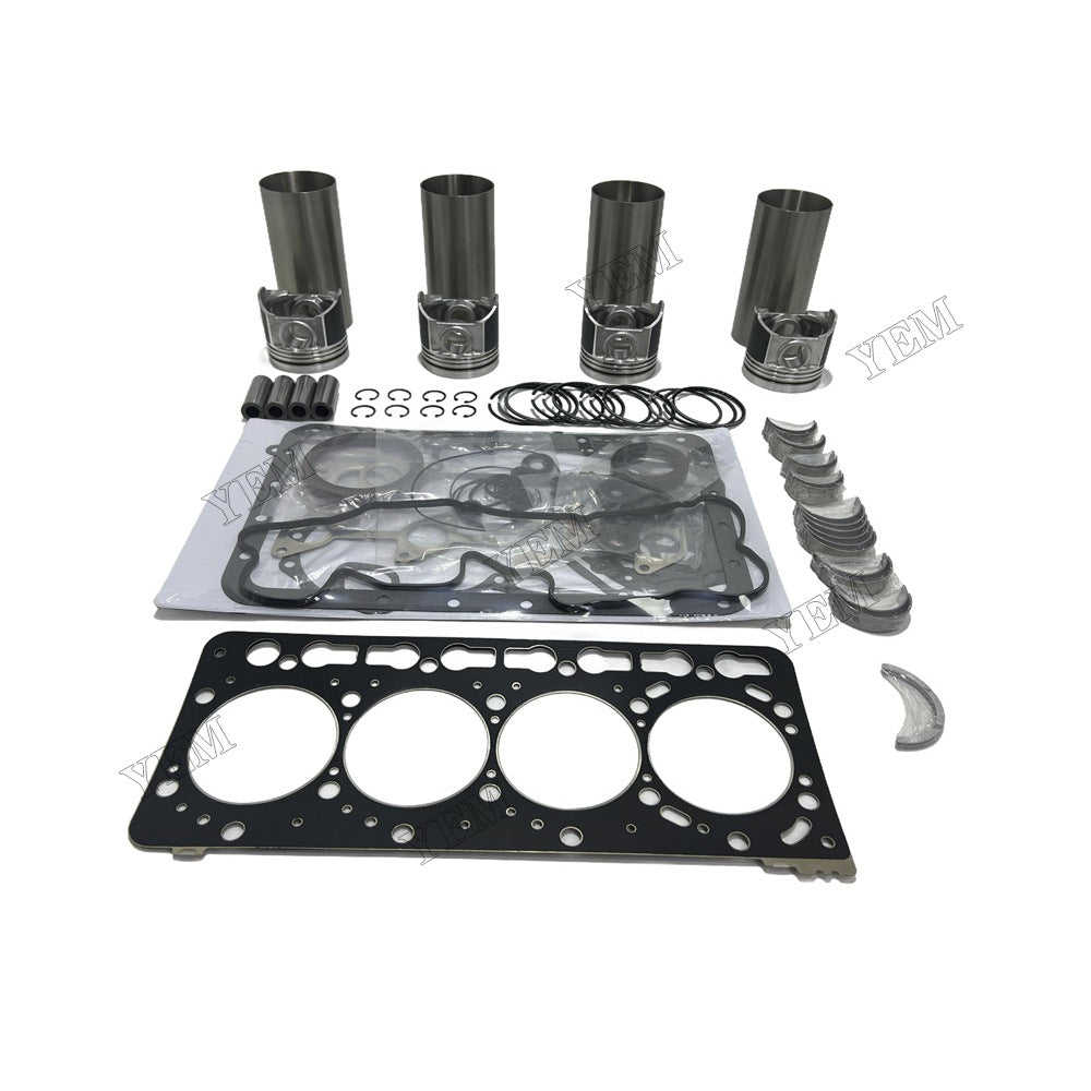 12V Full Repair Kit With Gasket Set Main Rod bearings For Kubota V3600 Engine