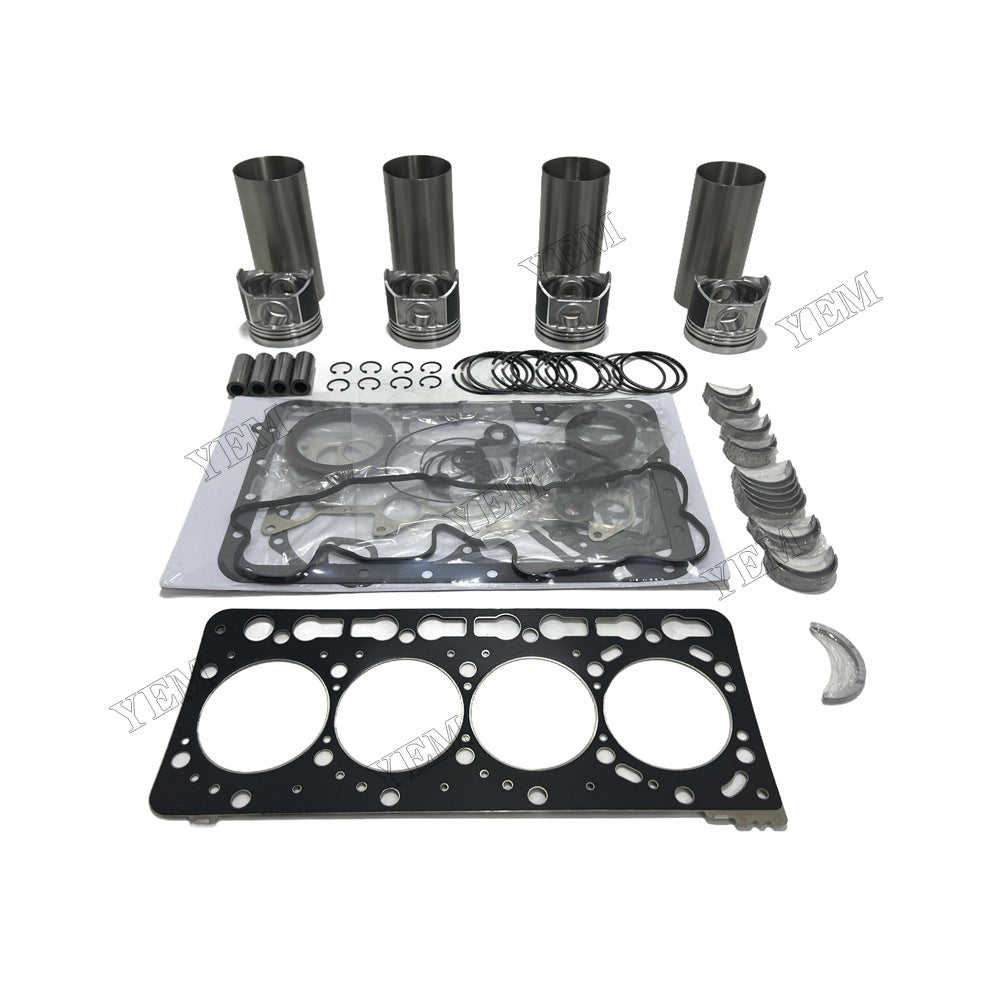 12V Full Repair Kit With Gasket Set Main Rod bearings For Kubota V3600 Engine Foe Kubota