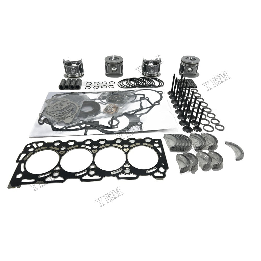 16V V3307 Piston W Ring Kit Gasket Set Main Connecting rod bearings Set Valve Train For Kubota