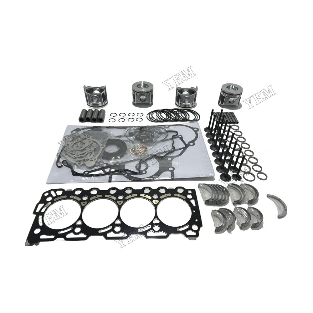 16V V3307 Piston W Ring Kit Gasket Set Main Connecting rod bearings Set Valve Train For Kubota Foe Kubota