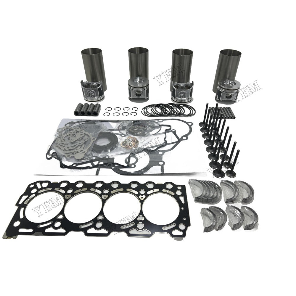 16V Engine Overhaul Kit Main And Rod bearings Gasket Set Valve Guide For Kubota V3307 Engine