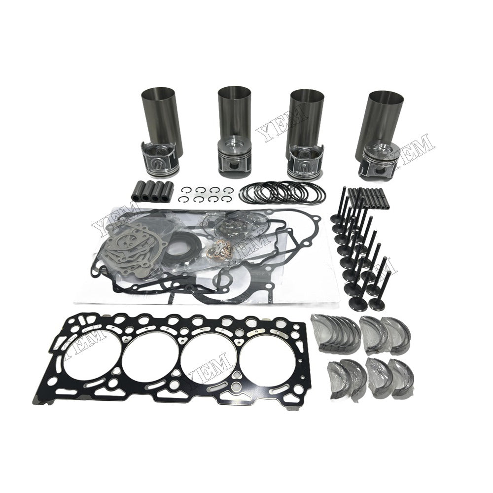 16V Engine Overhaul Kit Main And Rod bearings Gasket Set Valve Guide For Kubota V3307 Engine Foe Kubota