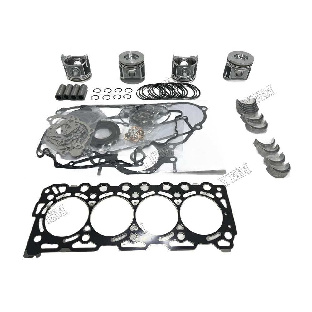 16V V3307 Piston and piston ring set Gasket kit main and connecting rod bearings For Kubota