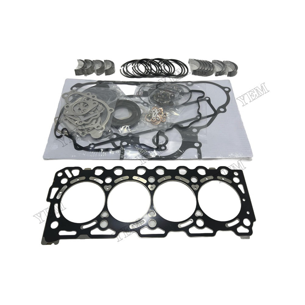 16V Piston ring set Gasket kit main and connecting rod bearings For Kubota V3307 Engine
