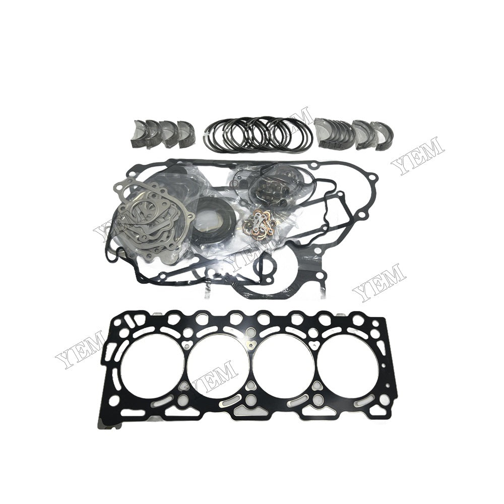 16V Piston ring set Gasket kit main and connecting rod bearings For Kubota V3307 Engine Foe Kubota