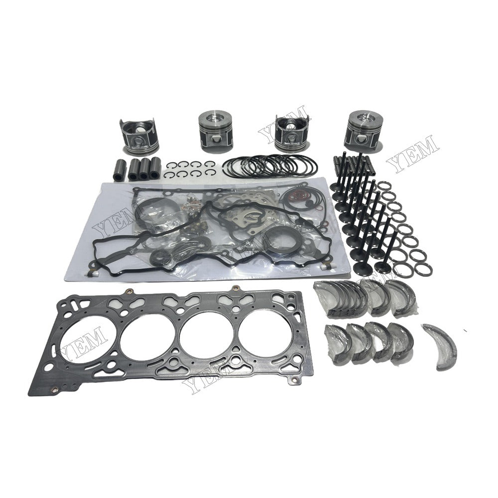 16V V2607 Piston W Ring Kit Gasket Set Main Connecting rod bearings Set Valve Train For Kubota Foe Kubota