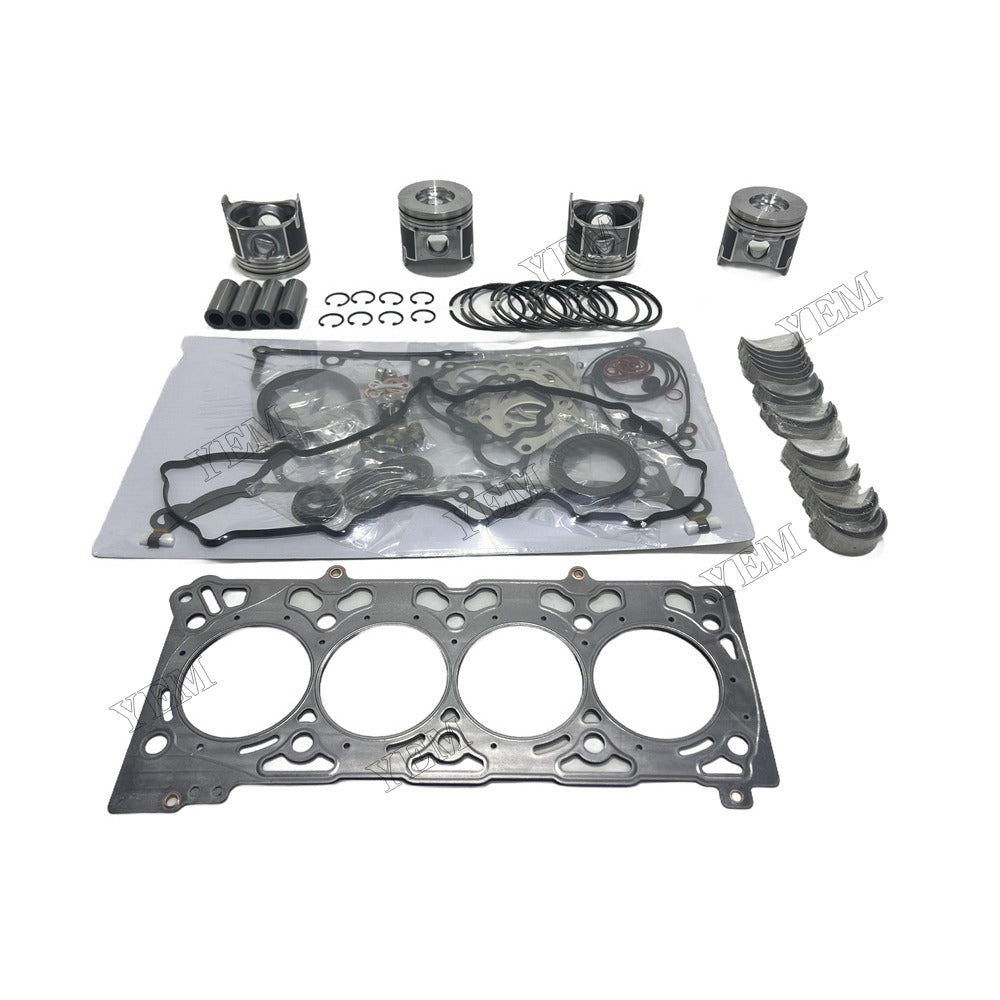 16V V2607 Piston and piston ring set Gasket kit main and connecting rod bearings For Kubota