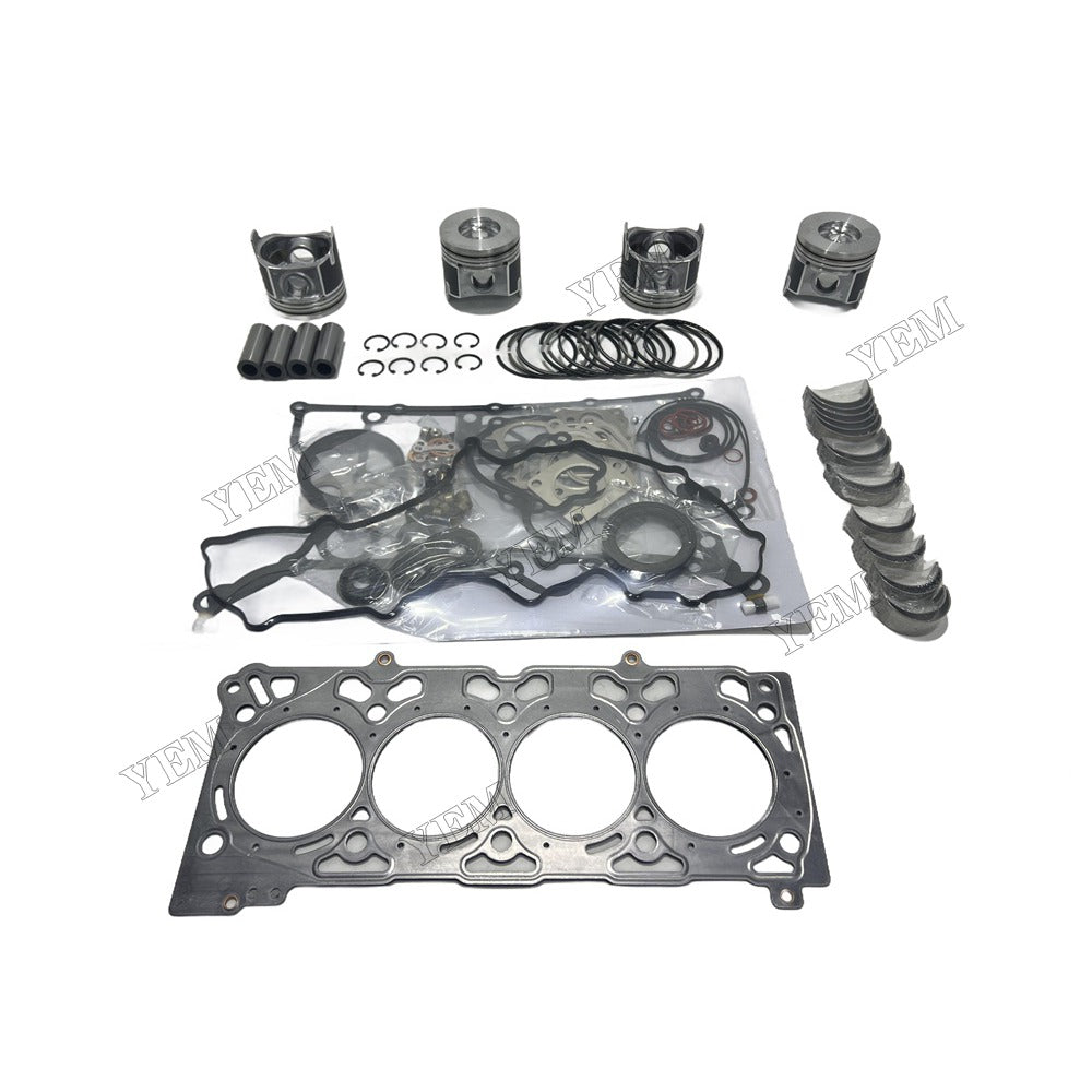 16V V2607 Piston and piston ring set Gasket kit main and connecting rod bearings For Kubota Foe Kubota