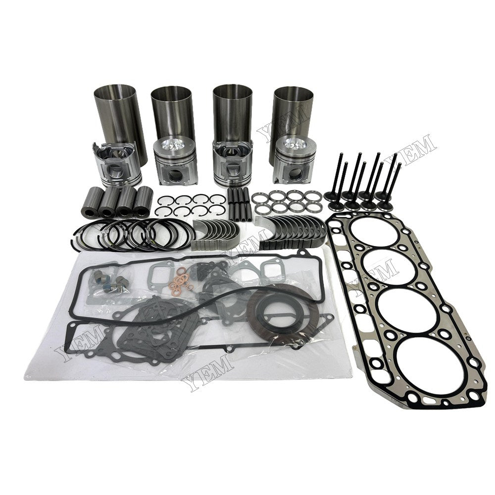 Overhaul Rebuild Kit Gasket Main and Connecting rod bearings Valve Kit For Yanmar 4TNE106 Engine