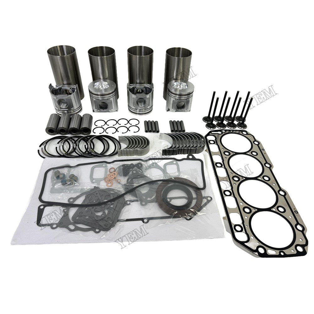 Engine Overhaul Kit Main And Rod bearings Gasket Set Valve Guide For Yanmar 4D106 Engine
