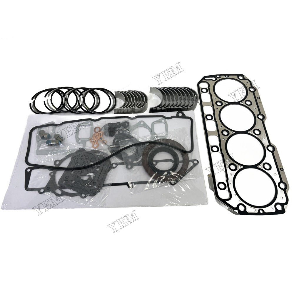 Piston ring set Gasket kit main and connecting rod bearings For Yanmar 4D106 Engine
