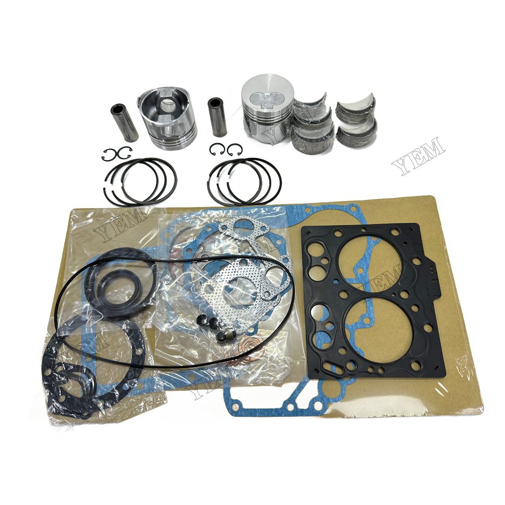 Piston and piston ring set Gasket kit main and connecting rod bearings For Yanmar 3TN66E Engine