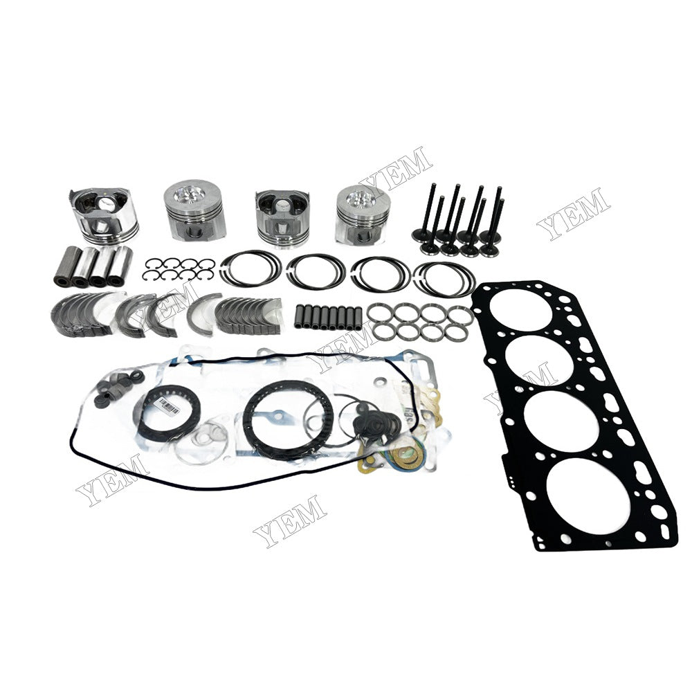 4D84E-3 Piston W Ring Kit Gasket Set Main Connecting rod bearings Set Valve Train For Yanmar