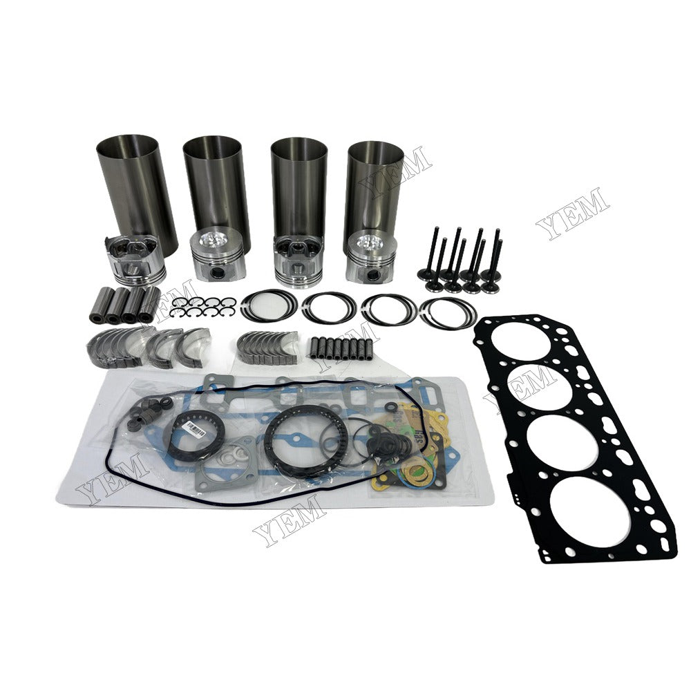 Engine Overhaul Kit Main And Rod bearings Gasket Set Valve Guide For Yanmar 4D84E-3 Engine