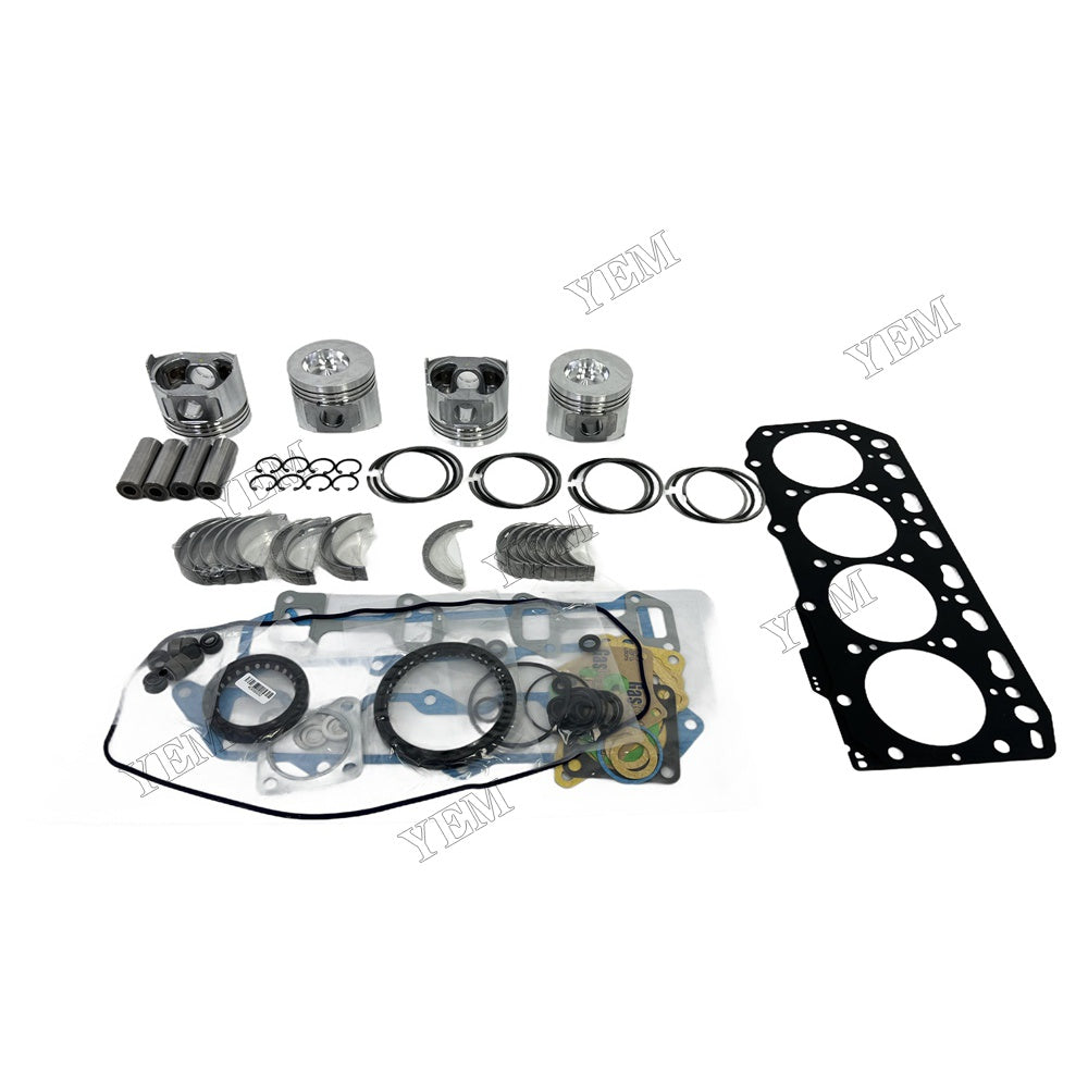 Piston With ring set Gasket kit main and connecting rod bearings Set For Yanmar 4D84E-3 Engine
