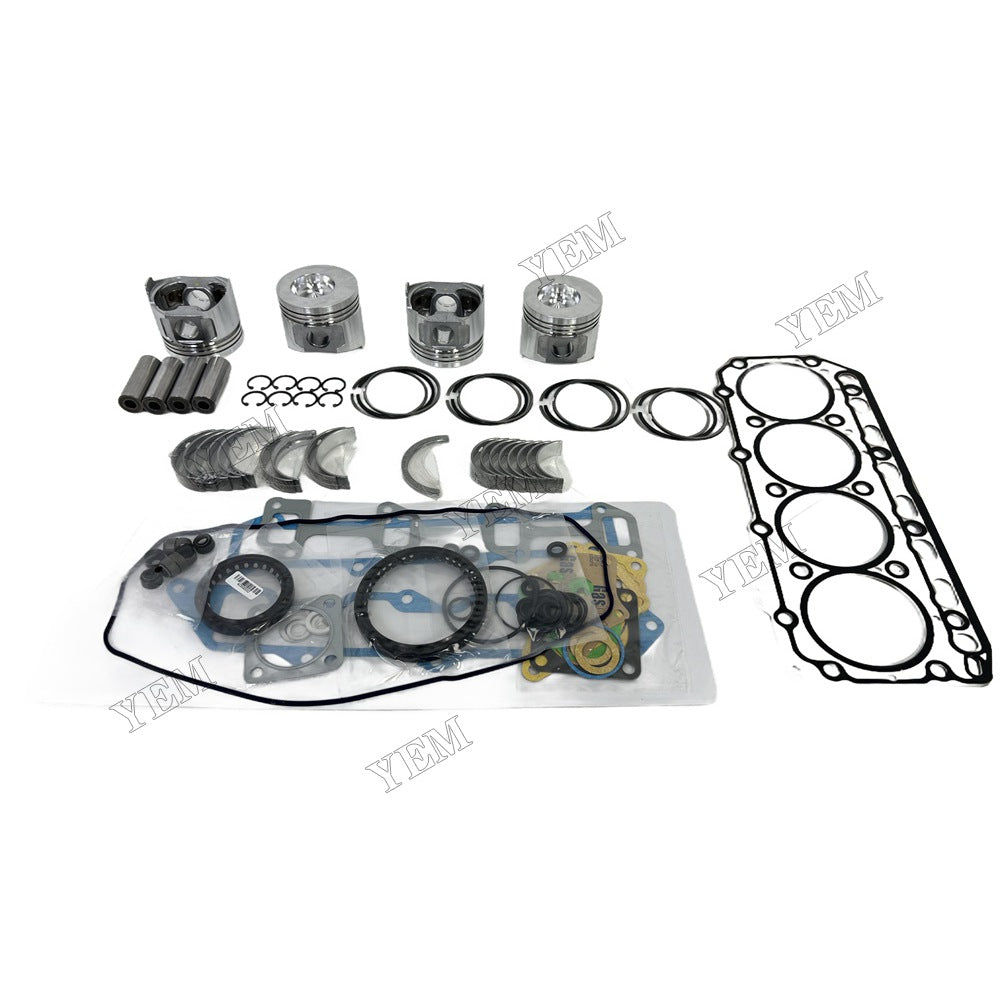 Piston With ring set Gasket kit main and connecting rod bearings Set For Yanmar 4TN82 Engine