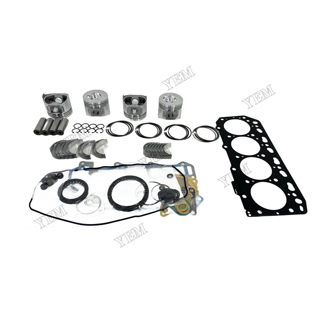 4D84E-3 Piston and piston ring set Gasket kit main and connecting rod bearings For Yanmar