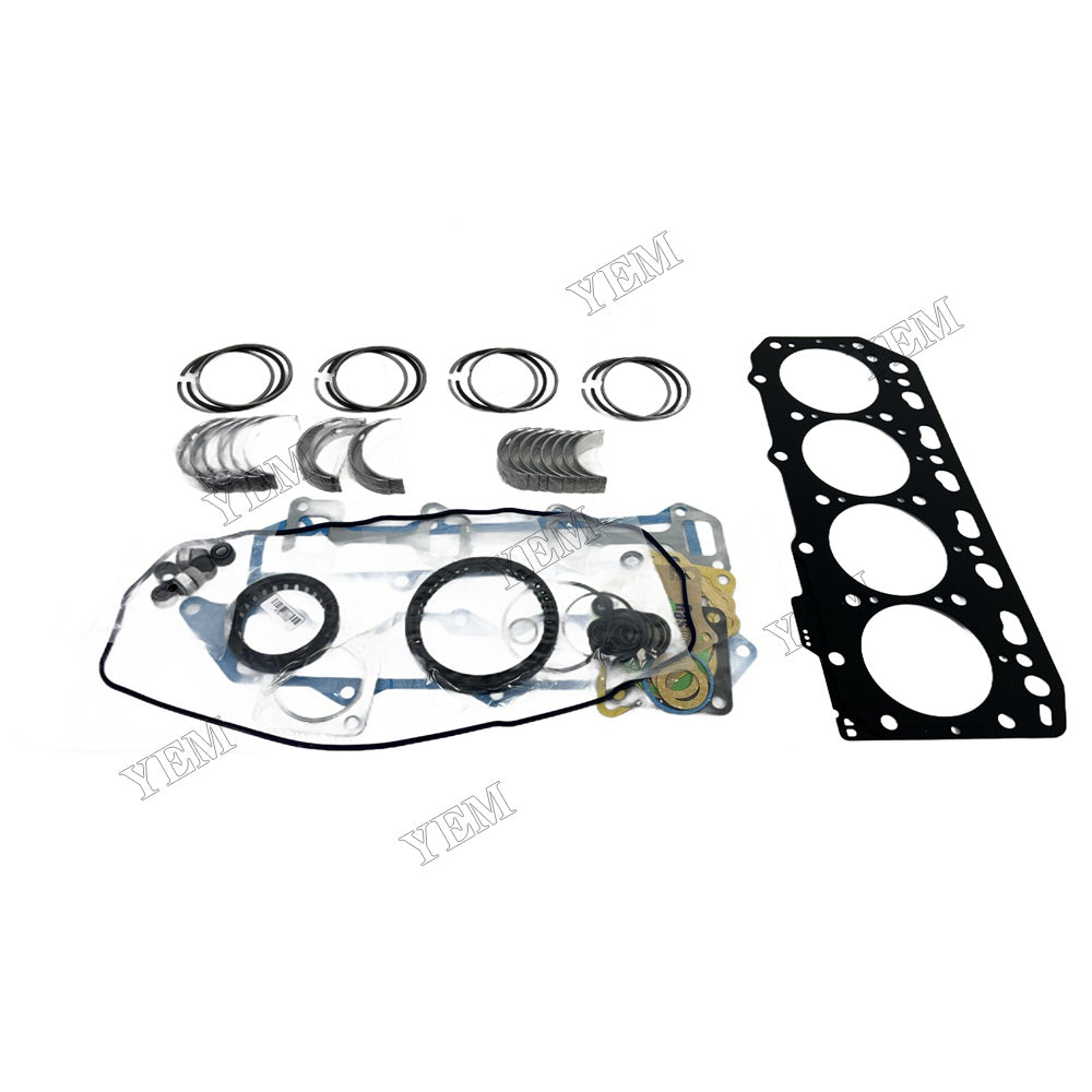 Piston ring set Gasket kit main and connecting rod bearings For Yanmar 4D84E-3 Engine