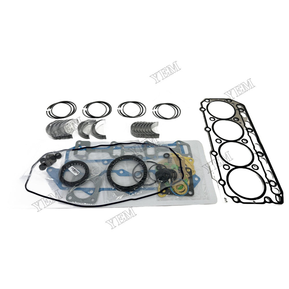 Piston ring set Gasket kit main and connecting rod bearings For Yanmar 4TN82 Engine