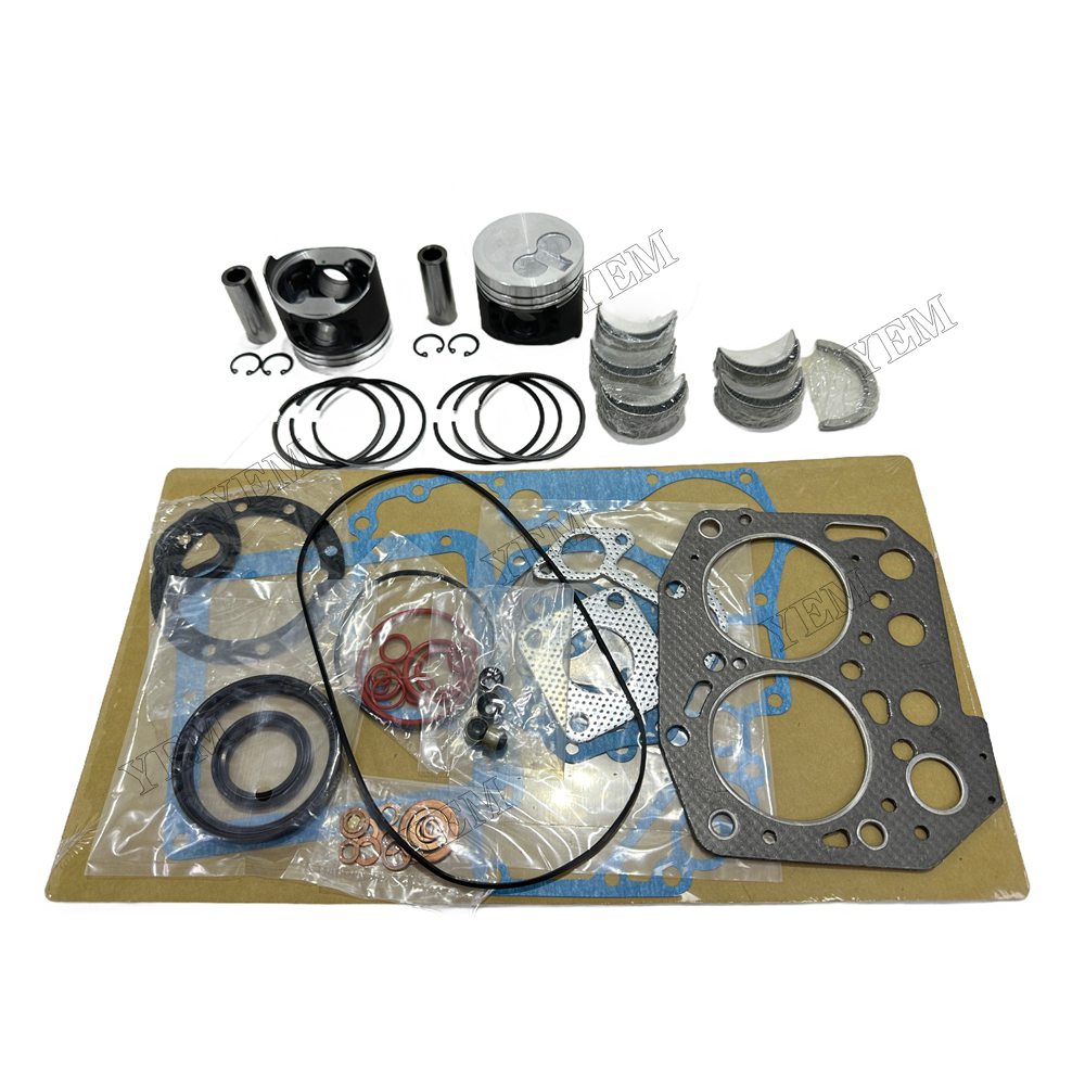Piston With ring set Gasket kit main and connecting rod bearings Set For Yanmar TK270 Engine