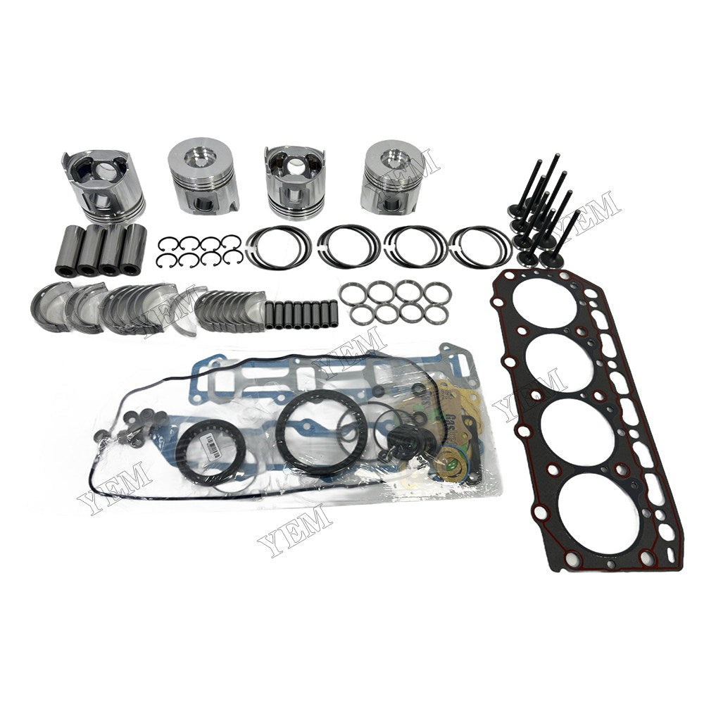 Piston W Ring Kit Gasket Set Main Connecting rod bearings Set Valve Train For Yanmar TK488 Engine