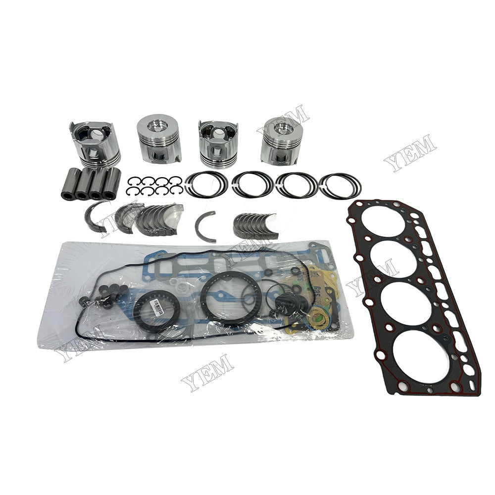 Piston With ring set Gasket kit main and connecting rod bearings Set For Yanmar TK486 Engine