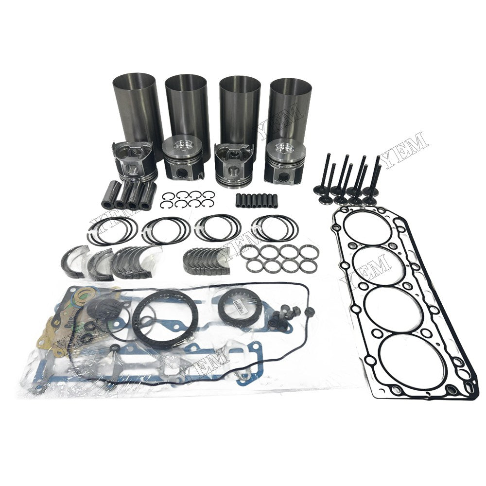Overhaul Rebuild Kit Gasket Main and Connecting rod bearings Valve Kit For Yanmar 4TNE84 Engine