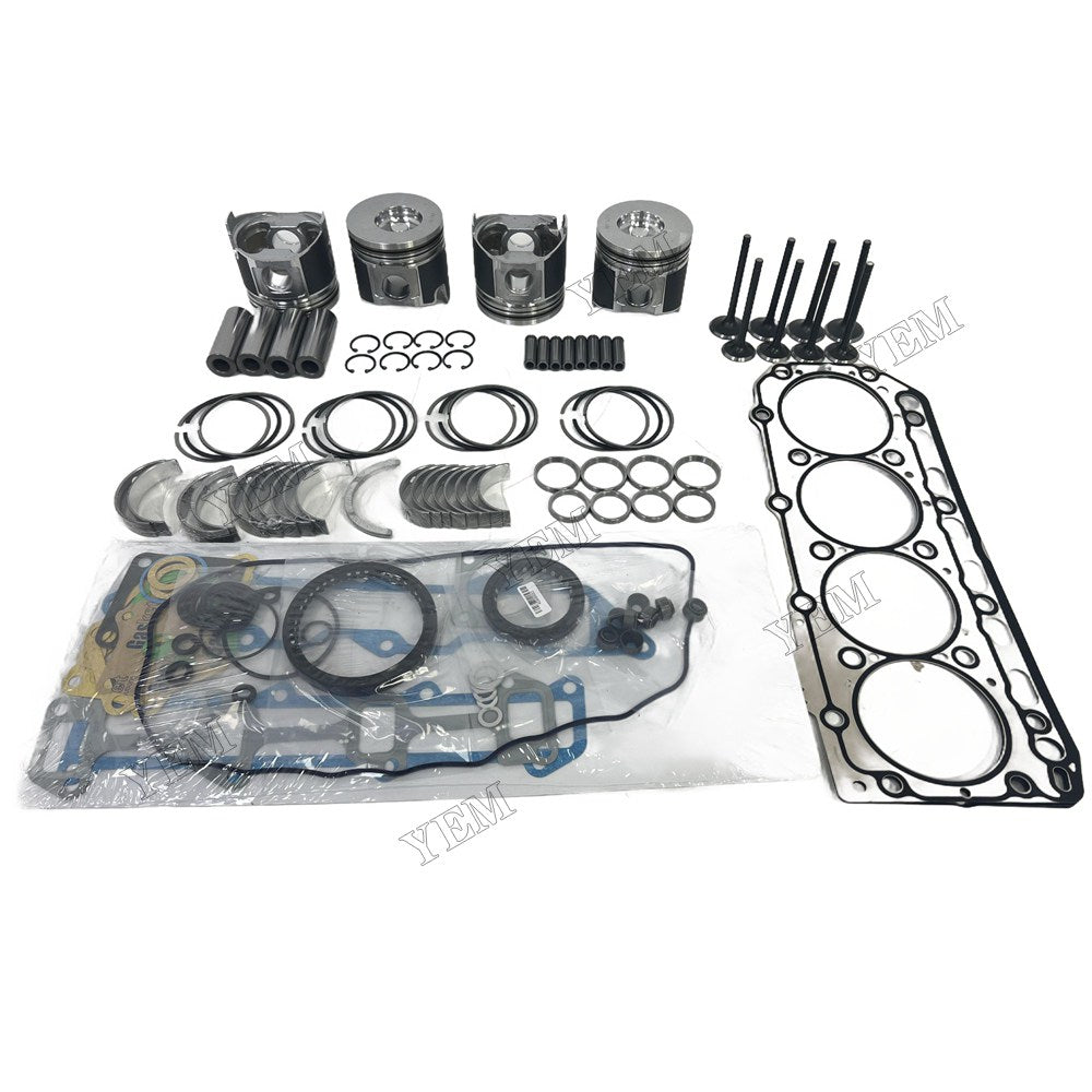 Piston W Ring Kit Gasket Set Main Connecting rod bearings Set Valve Train For Yanmar 4TNE84 Engine
