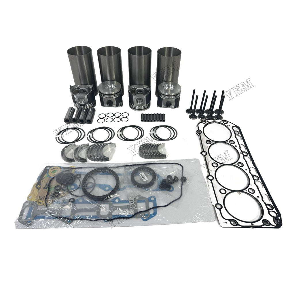 4TNE84 Engine Overhaul Kit Main And Rod bearings Gasket Set Valve Guide For Yanmar