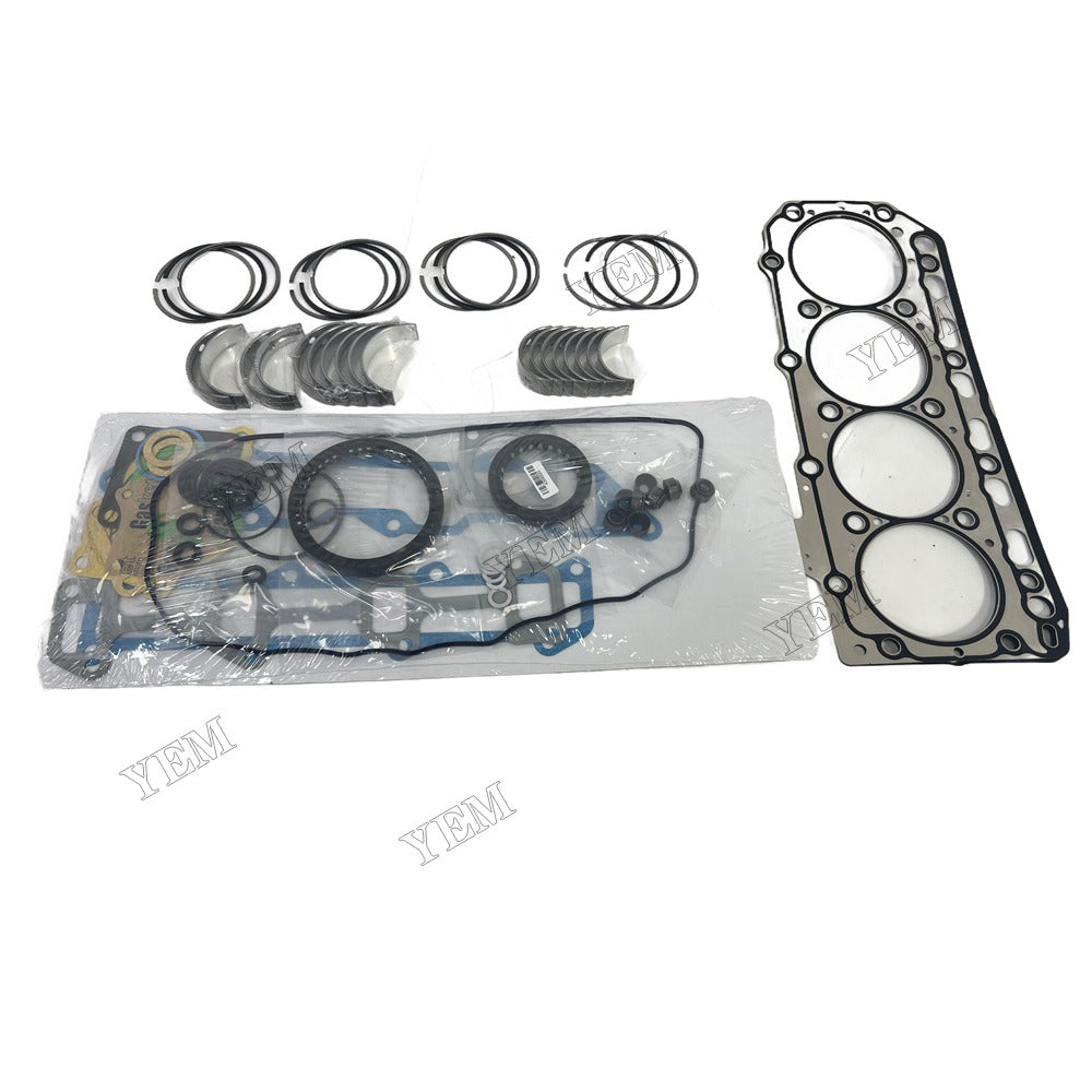Piston ring set Gasket kit main and connecting rod bearings For Yanmar 4TNV84T Engine