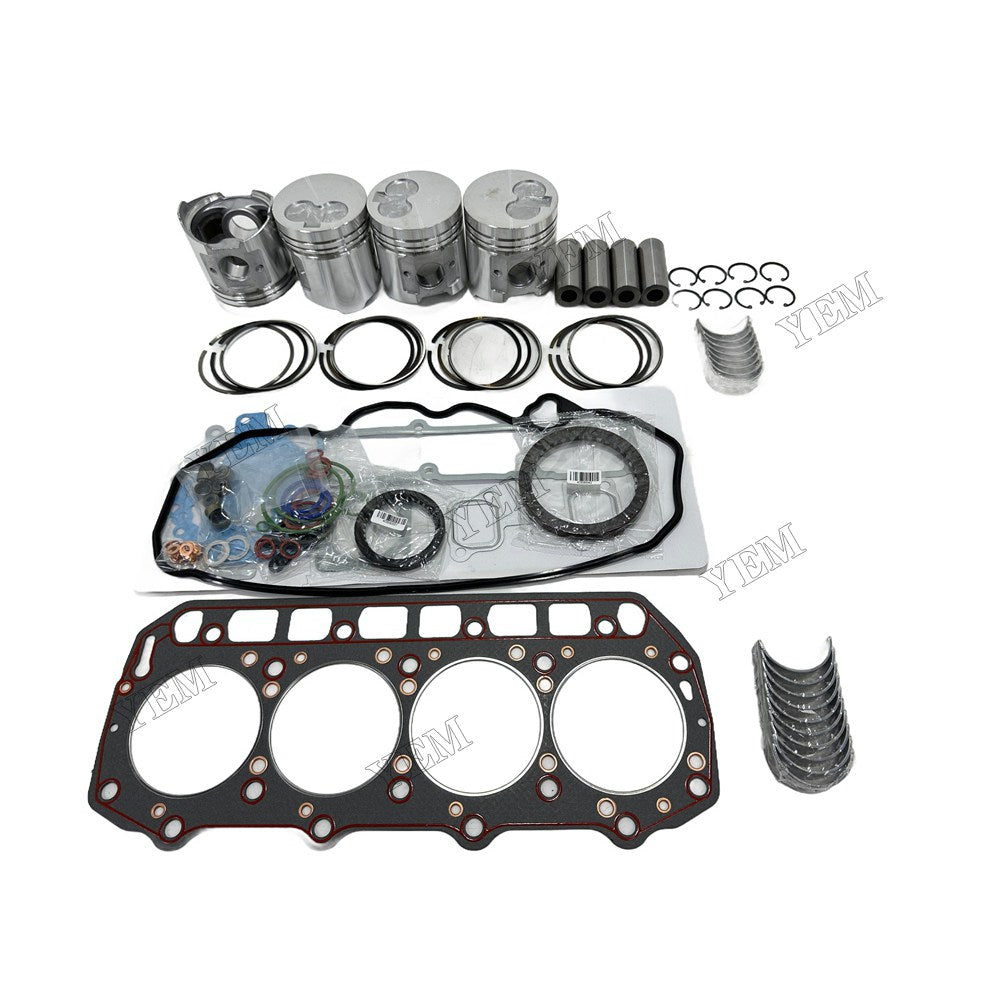4TNE92 Piston and piston ring set Gasket kit main and connecting rod bearings For Yanmar