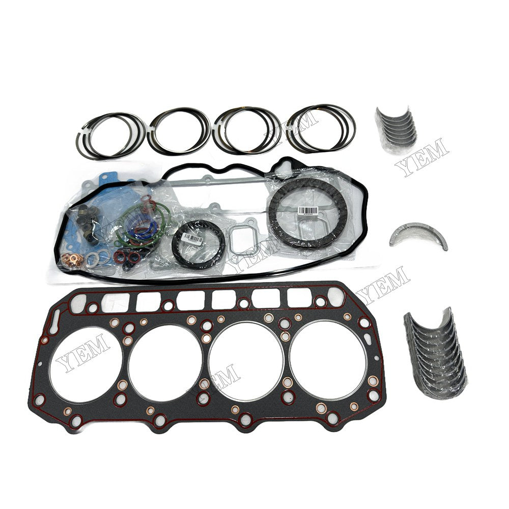 4TNE94 Piston ring set Gasket kit Crankshaft and Rod Bearings Set For Yanmar Foe Yanmar