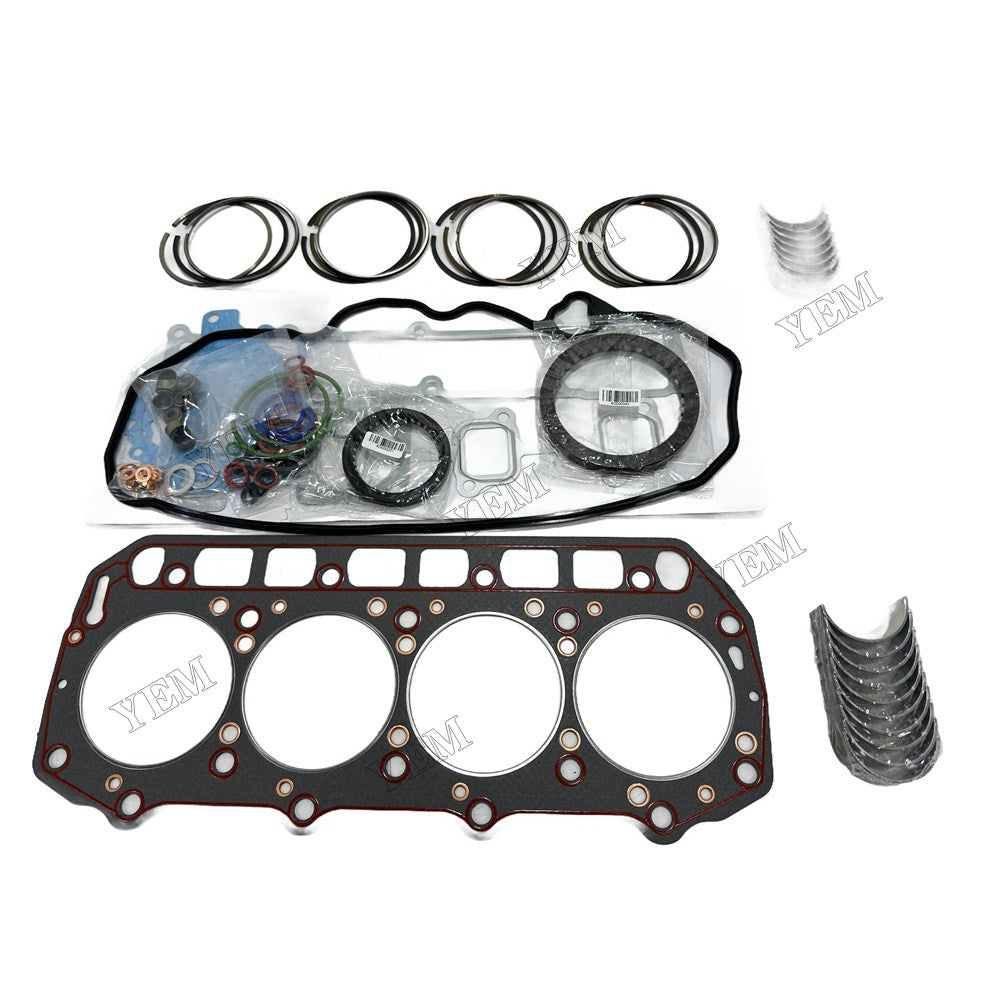 Piston ring set Gasket kit main and connecting rod bearings For Yanmar 4TNE92 Engine Foe Yanmar