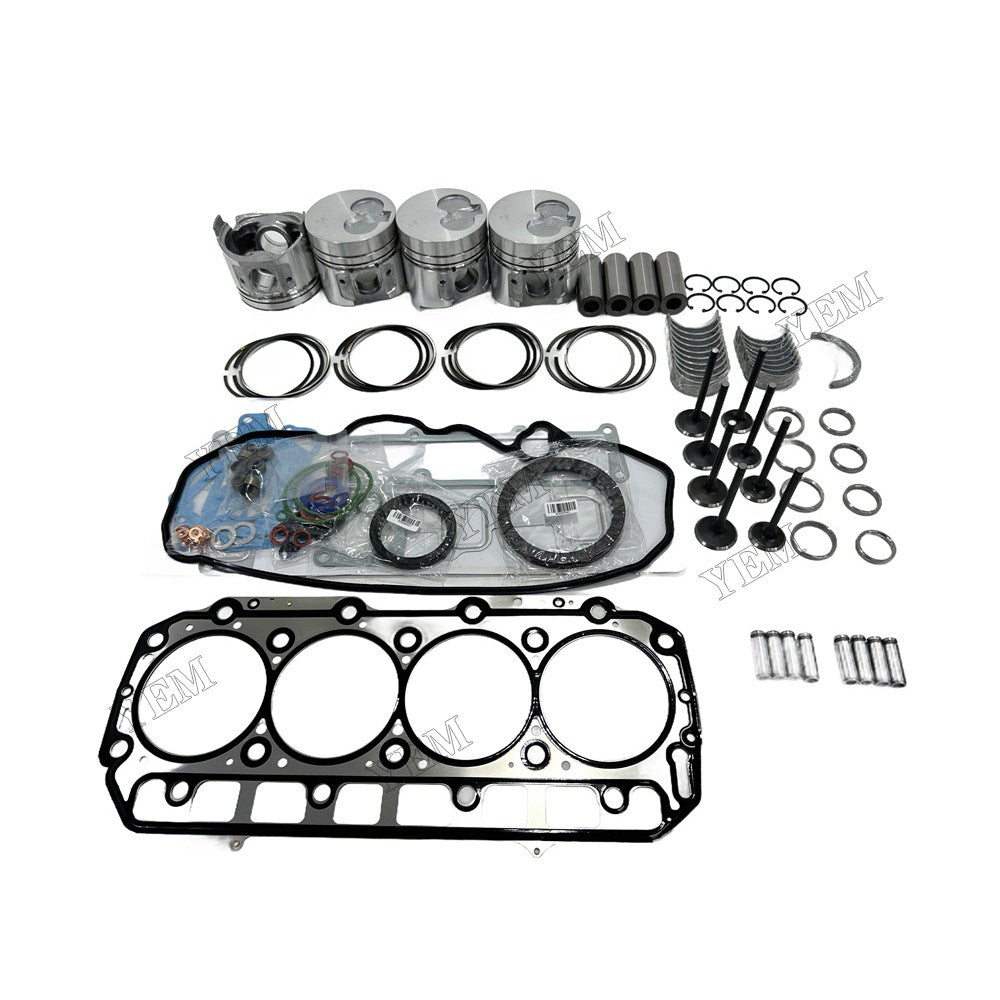 4TNE98 Piston W Ring Kit Gasket Set Main Connecting rod bearings Set Valve Train For Yanmar Foe Yanmar