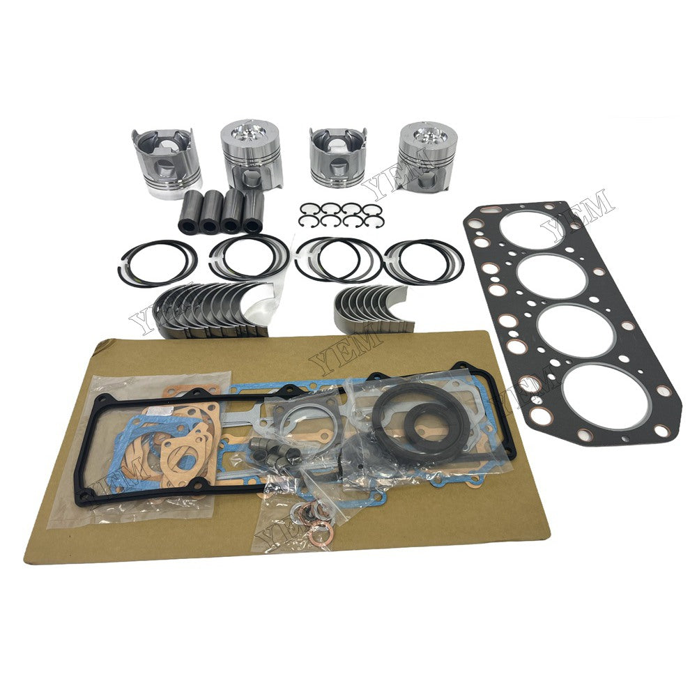4TN100 Piston and piston ring set Gasket kit main and connecting rod bearings For Yanmar