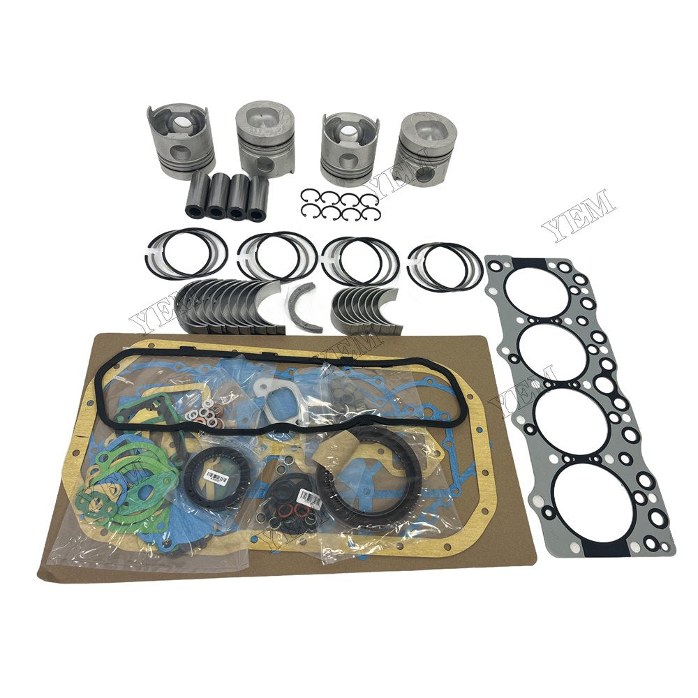 Piston With ring set Gasket kit main and connecting rod bearings Set For Isuzu 4BD1 Engine