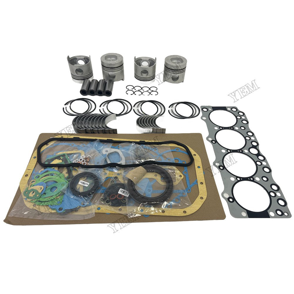 Piston and piston ring set Gasket kit main and connecting rod bearings For Isuzu 4BD2 Engine