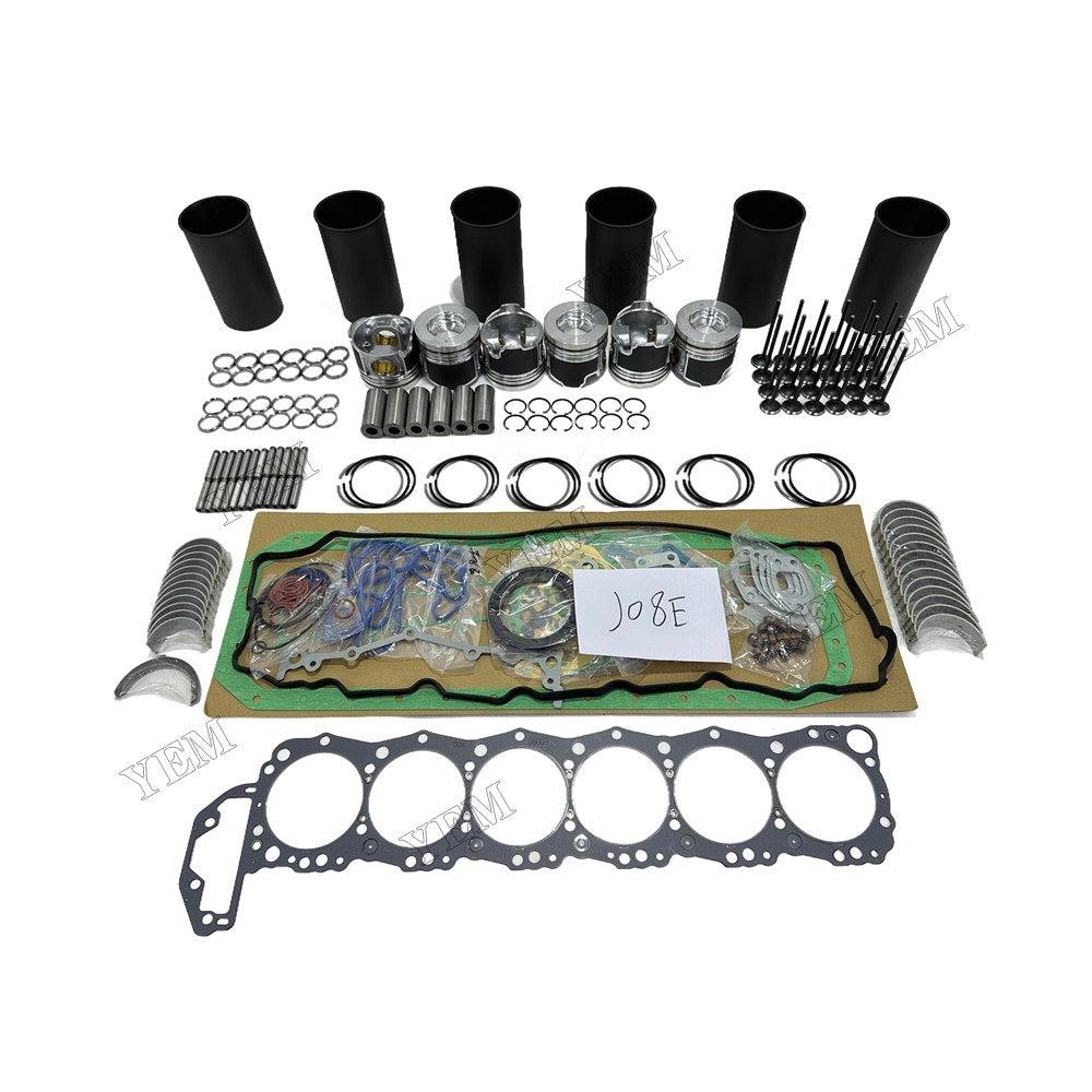 24V Engine Overhaul Rebuild Kit For Hino J08E Engine