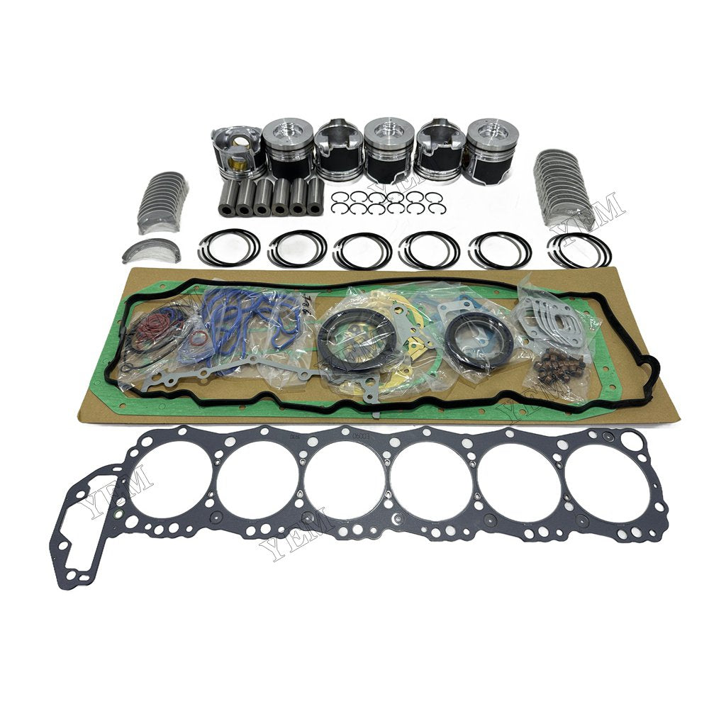 24V J08E Piston With ring set Gasket kit main and connecting rod bearings Set For Hino Foe Hino