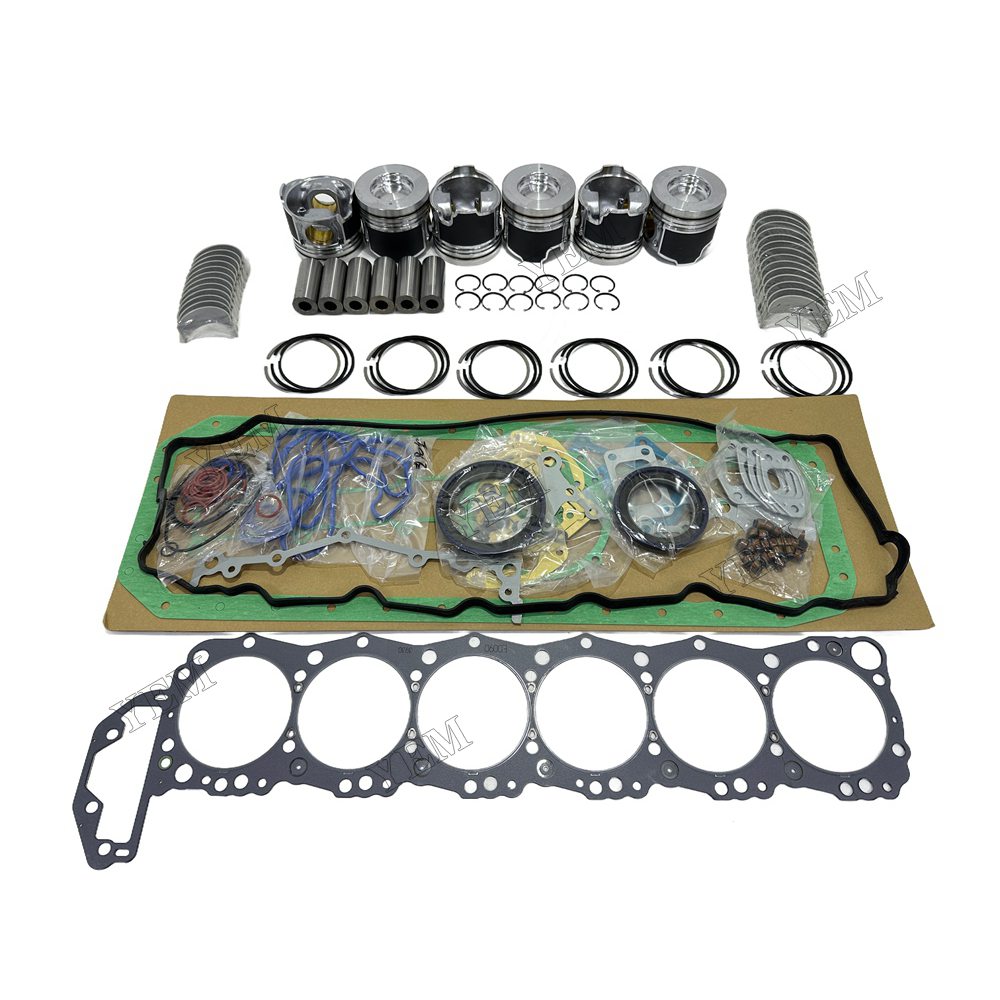 24V Piston and piston ring set Gasket kit main and connecting rod bearings For Hino J08E Engine