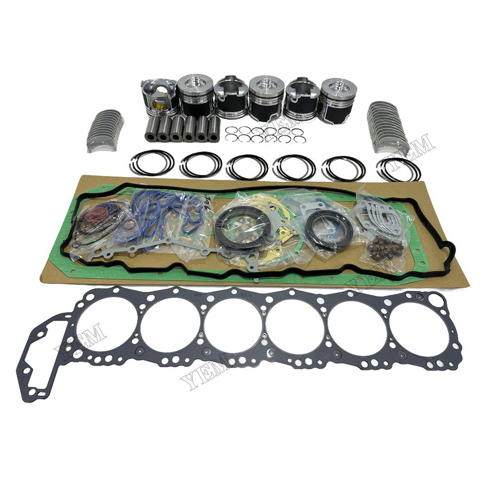 24V Piston and piston ring set Gasket kit main and connecting rod bearings For Hino J08E Engine Foe Hino