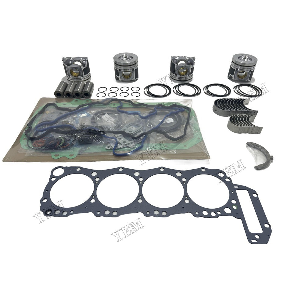 16V Piston With ring set Gasket kit main and connecting rod bearings Set For Hino J05E Engine