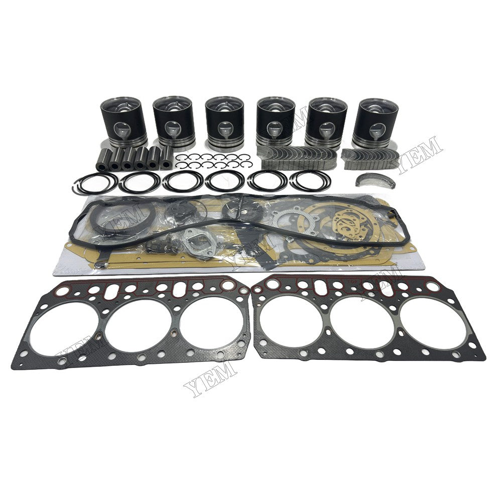 Piston With ring set Gasket kit main and connecting rod bearings Set For Doosan D2366 Engine