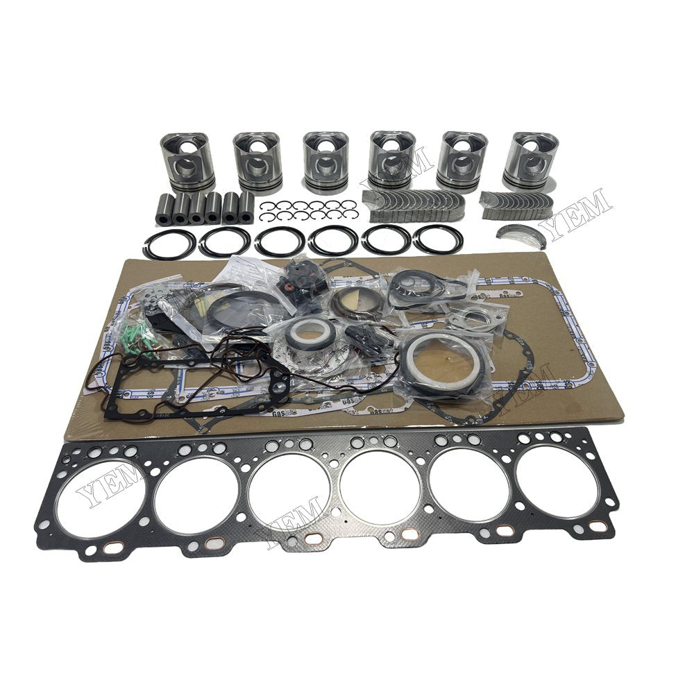 24V Piston With ring set Gasket kit main and connecting rod bearings Set For Cummins 6CT Engine