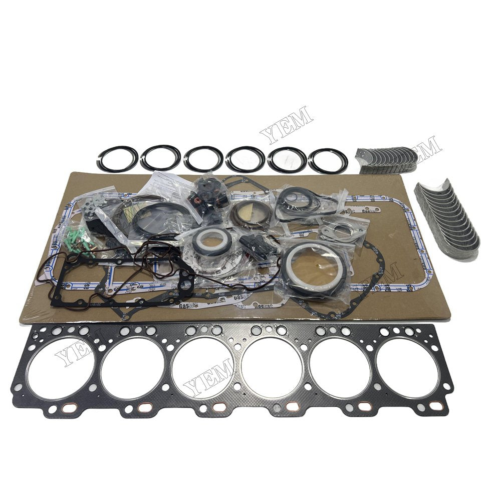 24V Piston ring set Gasket kit main and connecting rod bearings For Cummins 6CT Engine