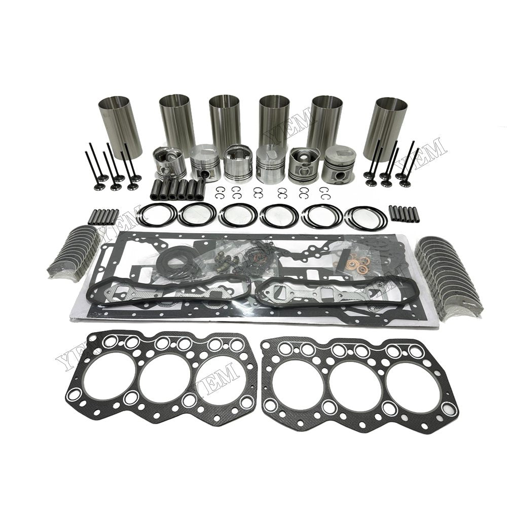 Engine Overhaul Kit Main And Rod bearings Gasket Set Valve Guide For Mitsubishi S6E2 Engine
