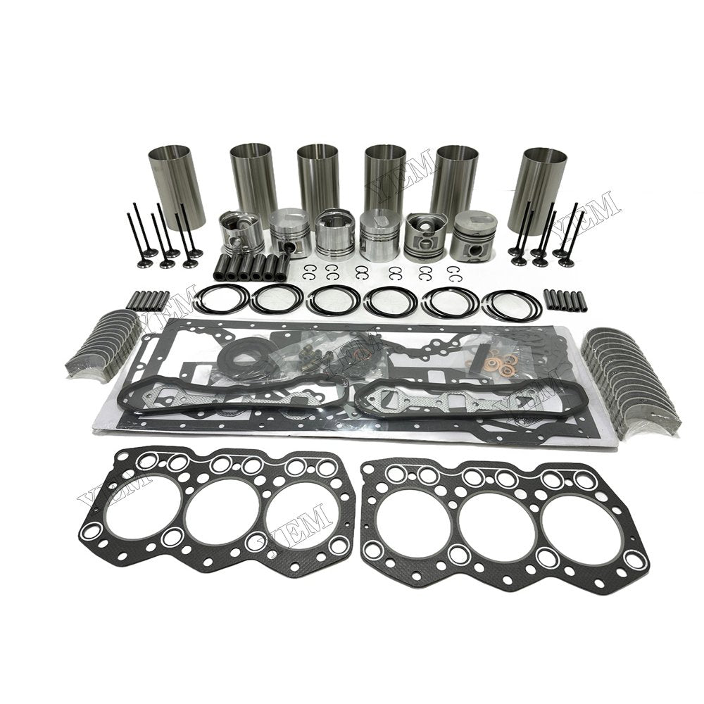 Engine Overhaul Kit Main And Rod bearings Gasket Set Valve Guide For Mitsubishi S6E2 Engine Foe Mitsubishi
